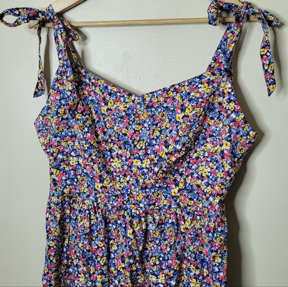 Old Navy Tie Shoulder Floral Dress Size Large NWT - Picture 6 of 11